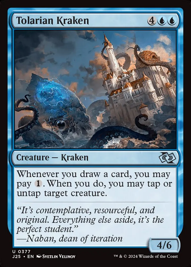 2024 Foundations Jumpstart Tolarian Kraken #377 uncommon card image