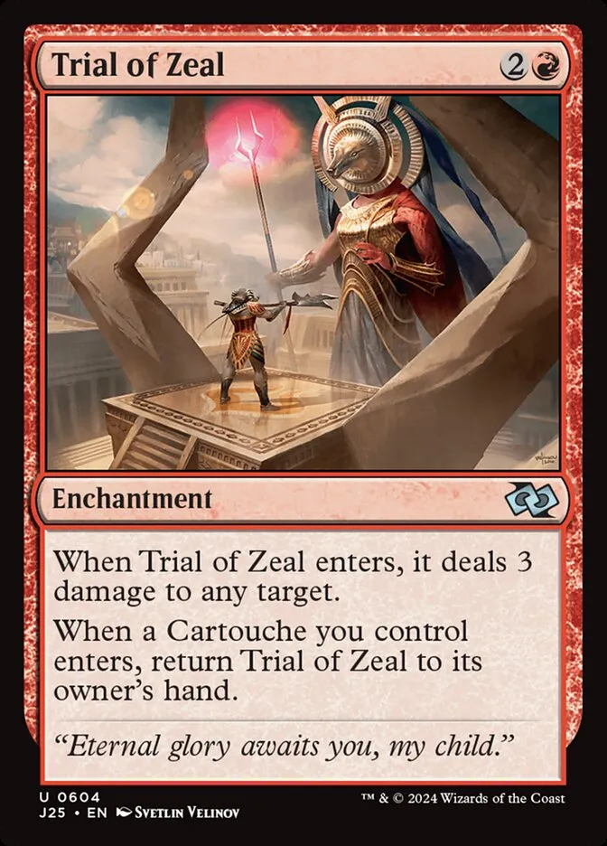 2024 Foundations Jumpstart Trial of Zeal #604 uncommon card image