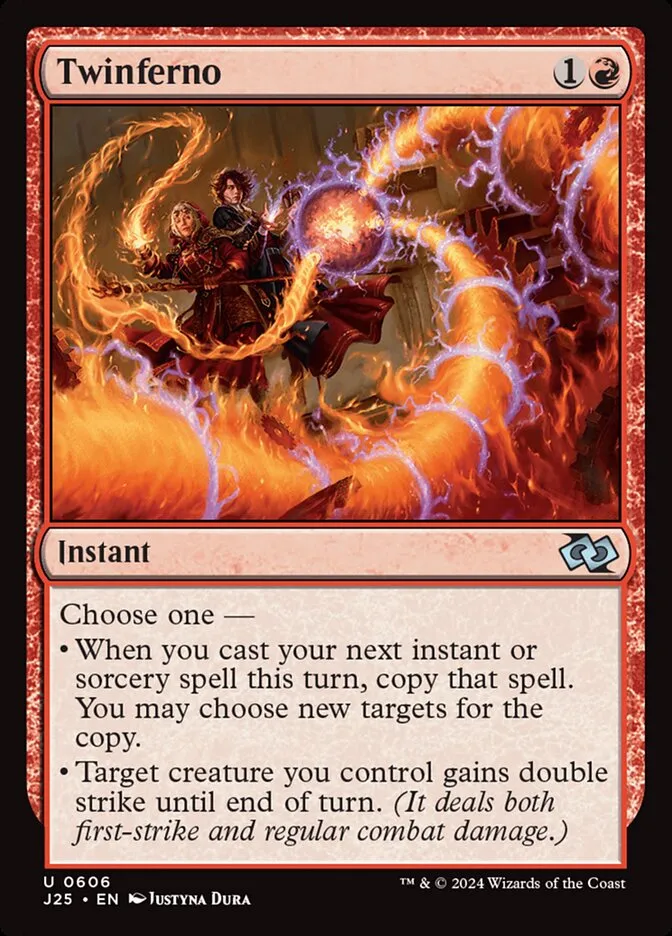 2024 Foundations Jumpstart Twinferno #606 uncommon card image