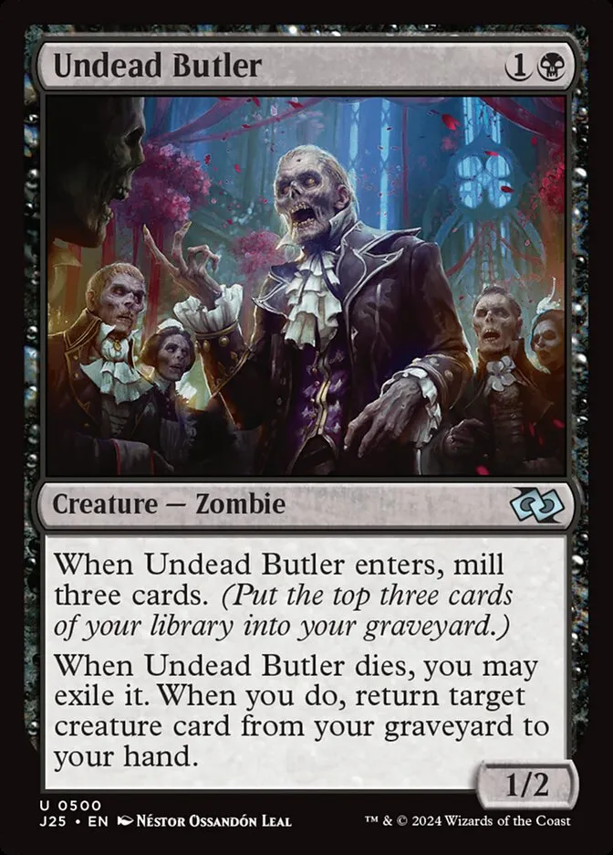 2024 Foundations Jumpstart Undead Butler #500 uncommon card image