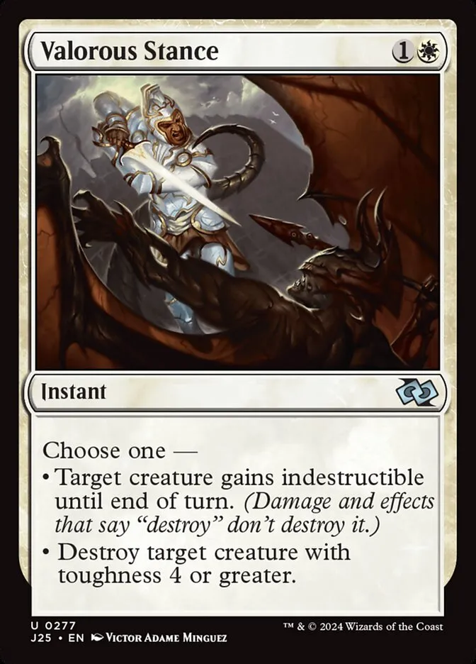 2024 Foundations Jumpstart Valorous Stance #277 uncommon card image