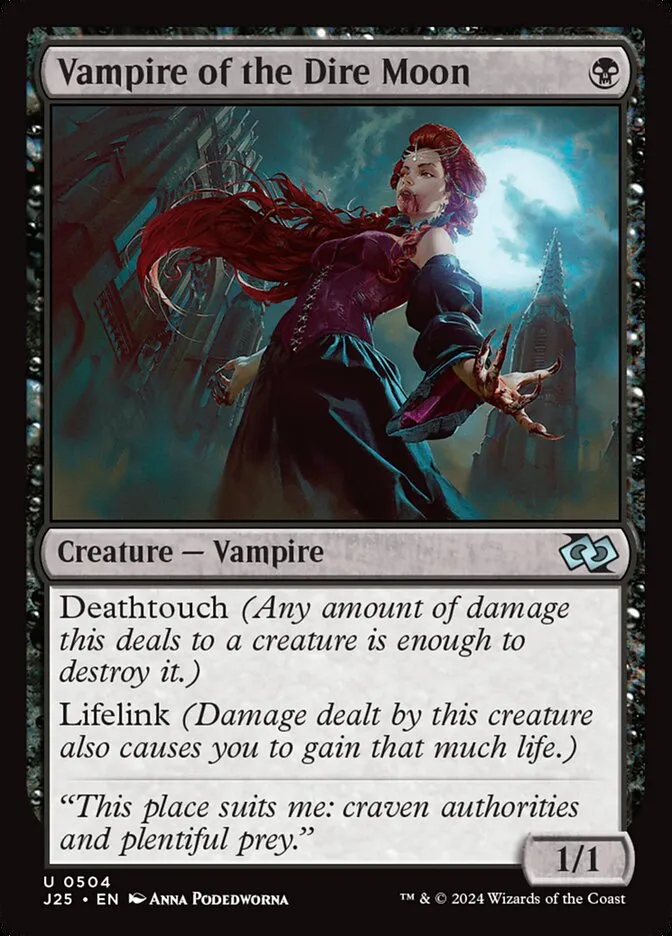 2024 Foundations Jumpstart Vampire of the Dire Moon #504 uncommon card image
