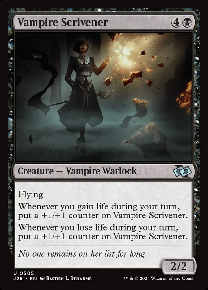 2024 Foundations Jumpstart Vampire Scrivener uncommon #505 uncommon card image