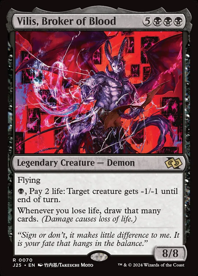 2024 Foundations Jumpstart Vilis, Broker of Blood [Anime] rare #70 rare card image