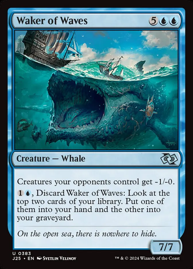 2024 Foundations Jumpstart Waker of Waves #383 uncommon card image
