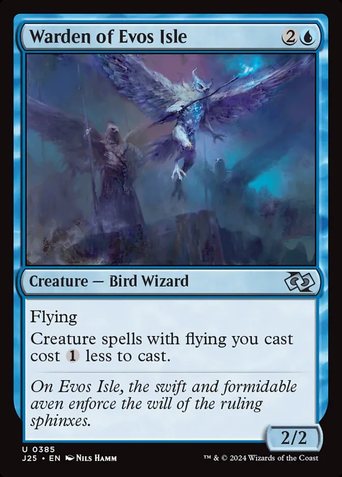 2024 Foundations Jumpstart Warden of Evos Isle #385 uncommon card image