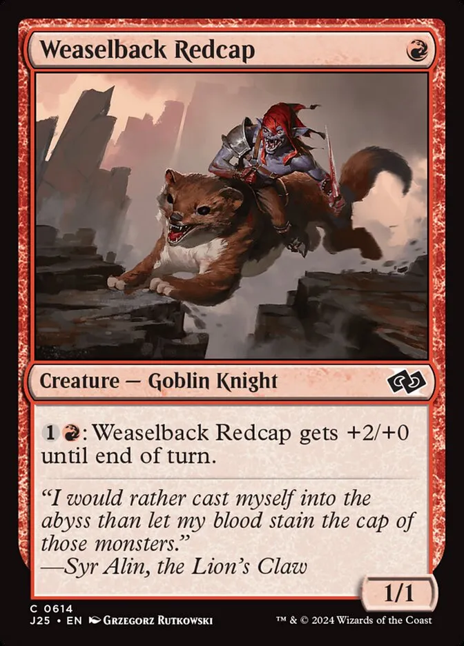 2024 Foundations Jumpstart Weaselback Redcap #614 common card image