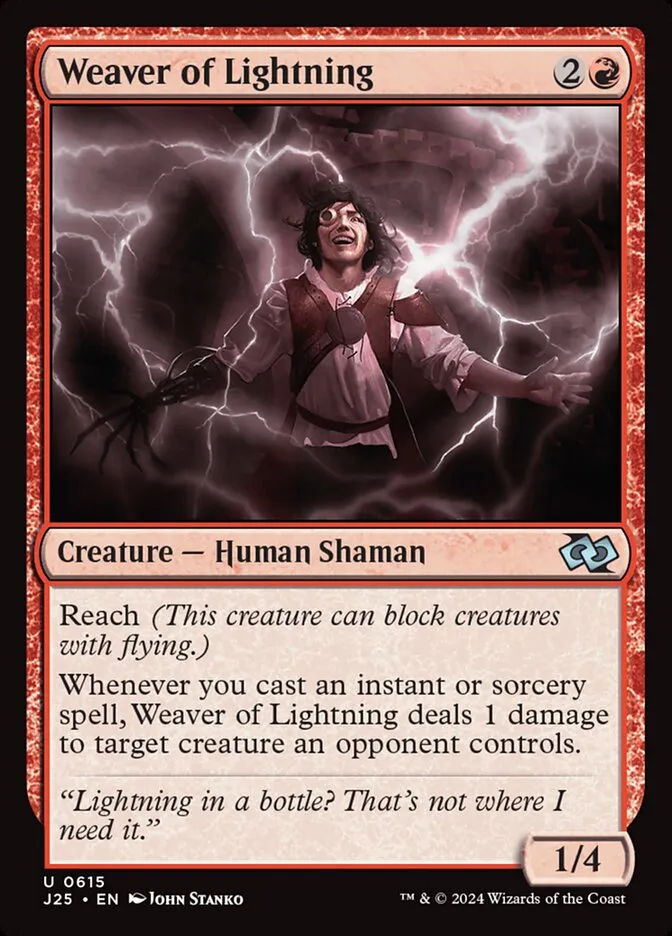 2024 Foundations Jumpstart Weaver of Lightning #615 uncommon card image