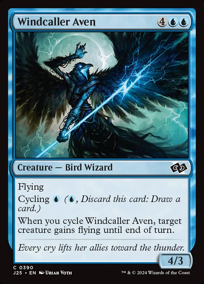 2024 Foundations Jumpstart Windcaller Aven common #390 common card image
