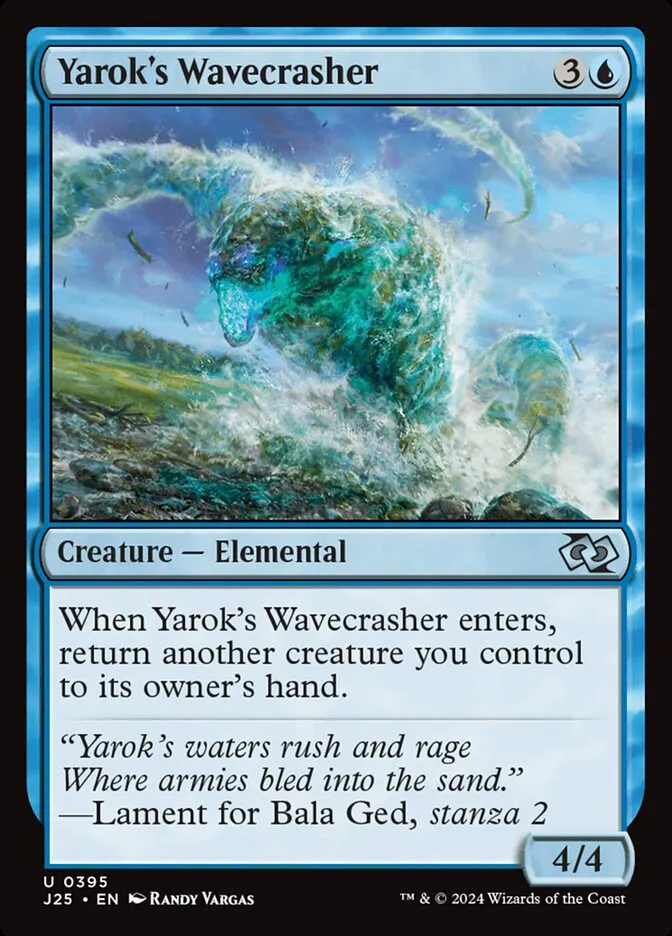 2024 Foundations Jumpstart Yarok's Wavecrasher uncommon #395 uncommon card image
