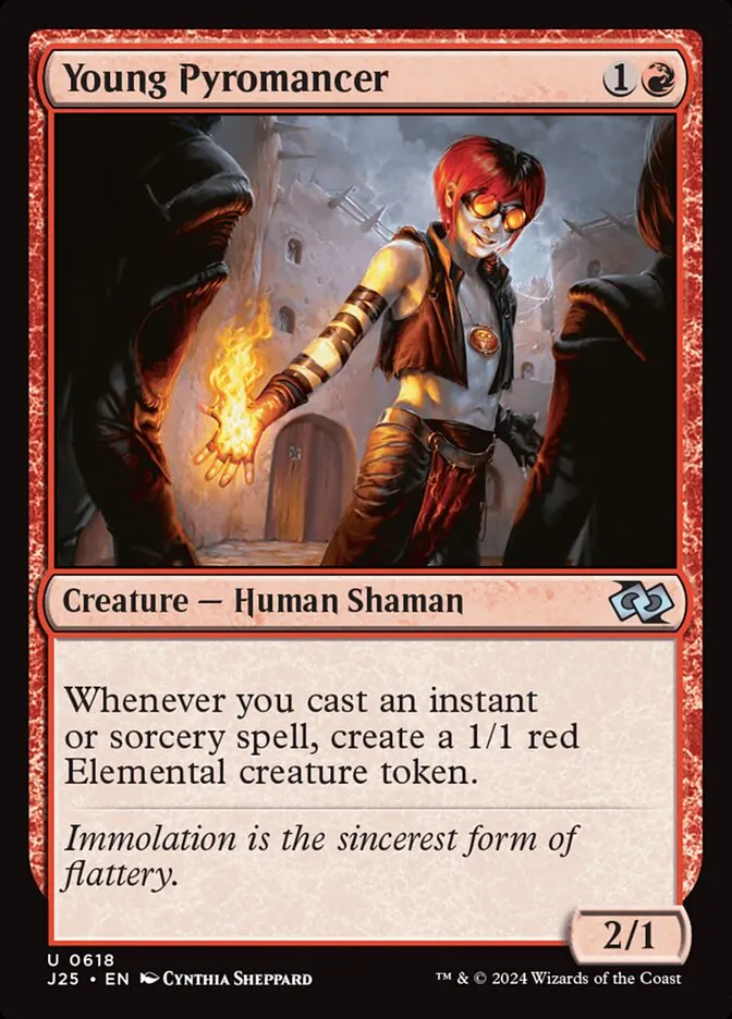 2024 Foundations Jumpstart Young Pyromancer uncommon #618 uncommon card image