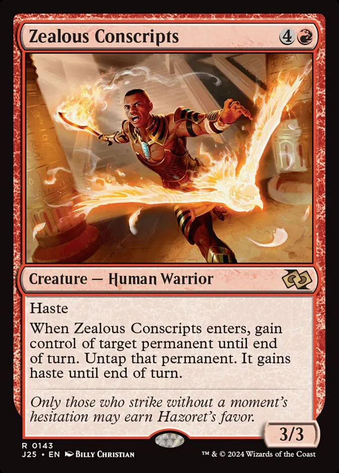 2024 Foundations Jumpstart Zealous Conscripts rare #143 rare card image