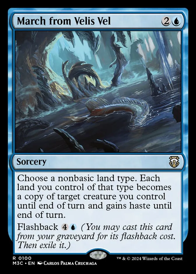 2024 Modern Horizons 3 Commander March from Velis Vel rare #100 rare card image