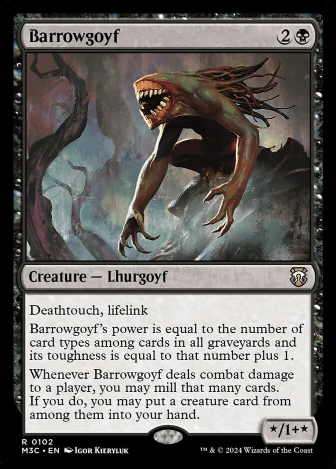 2024 Modern Horizons 3 Commander Barrowgoyf rare #102 rare card image