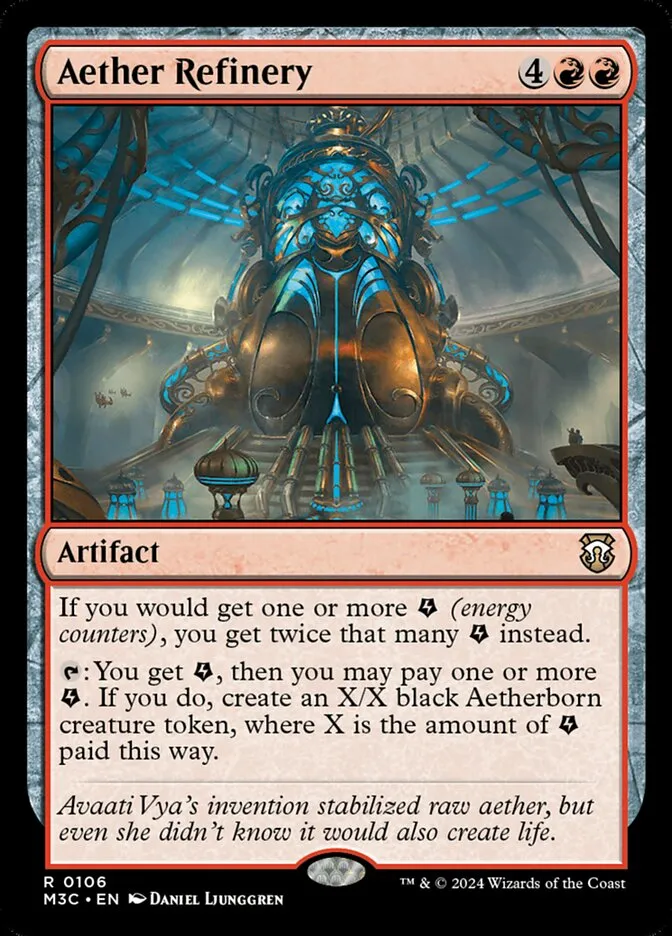 2024 Modern Horizons 3 Commander Aether Refinery rare #106 rare card image