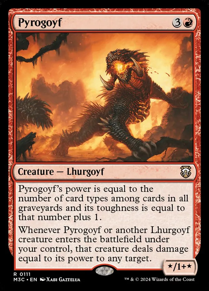 2024 Modern Horizons 3 Commander Pyrogoyf rare #111 rare card image