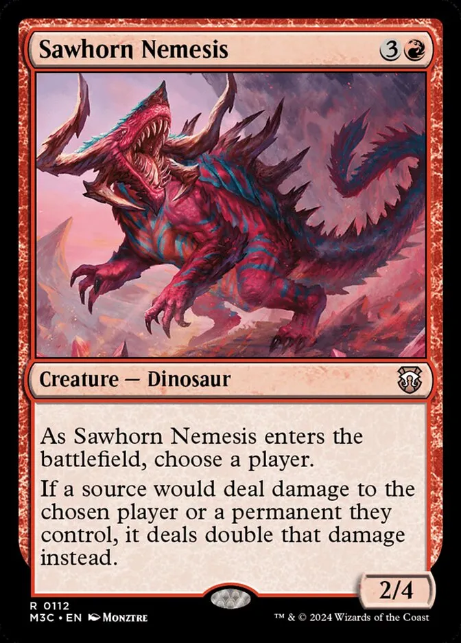 2024 Modern Horizons 3 Commander Sawhorn Nemesis #112 rare card image