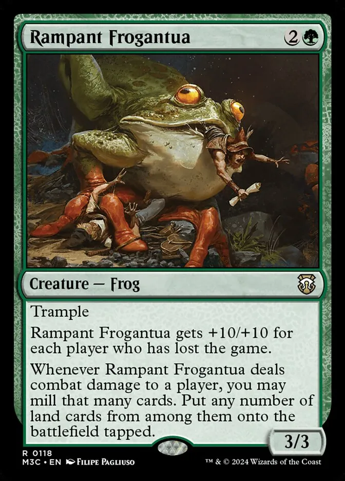 2024 Modern Horizons 3 Commander Rampant Frogantua #118 rare card image