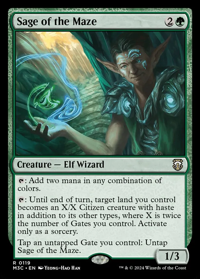 2024 Modern Horizons 3 Commander Sage of the Maze #119 rare card image
