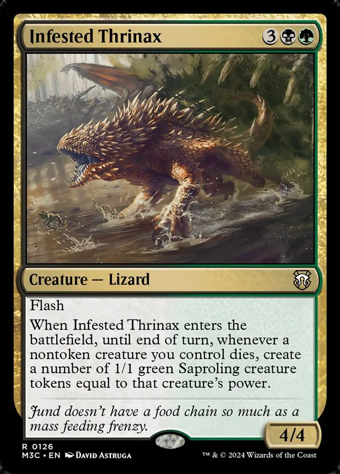 2024 Modern Horizons 3 Commander Infested Thrinax rare #126 rare card image