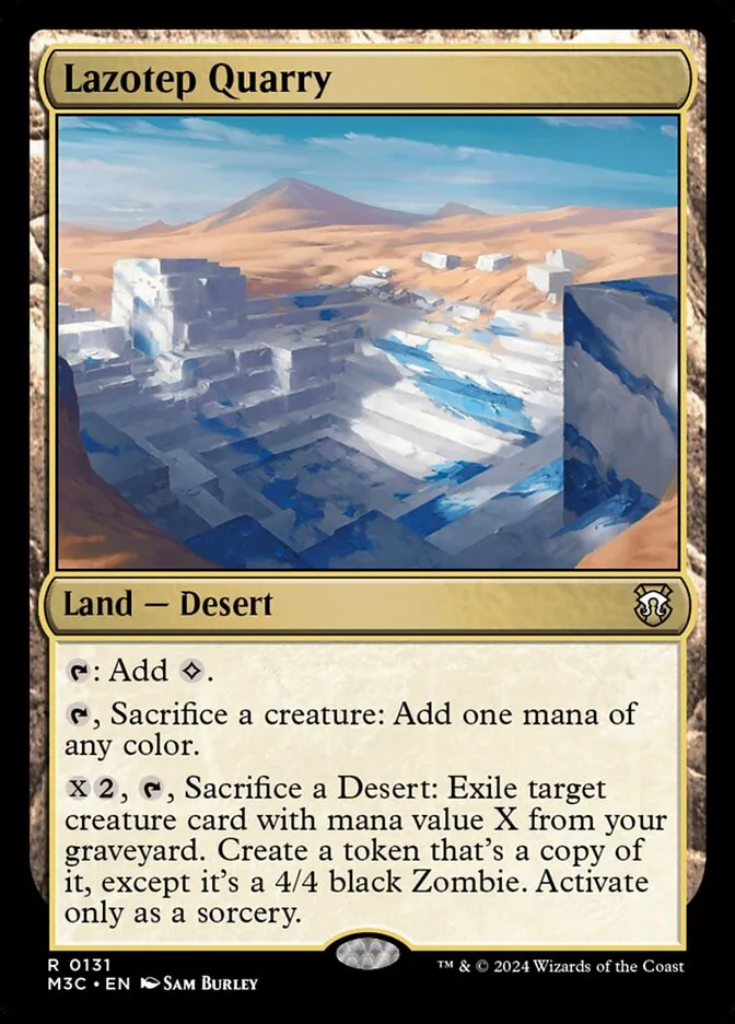 2024 Modern Horizons 3 Commander Lazotep Quarry #131 rare card image
