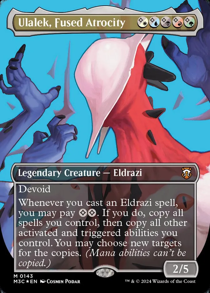 2024 Modern Horizons 3 Commander Ulalek, Fused Atrocity mythic #143 mythic card image