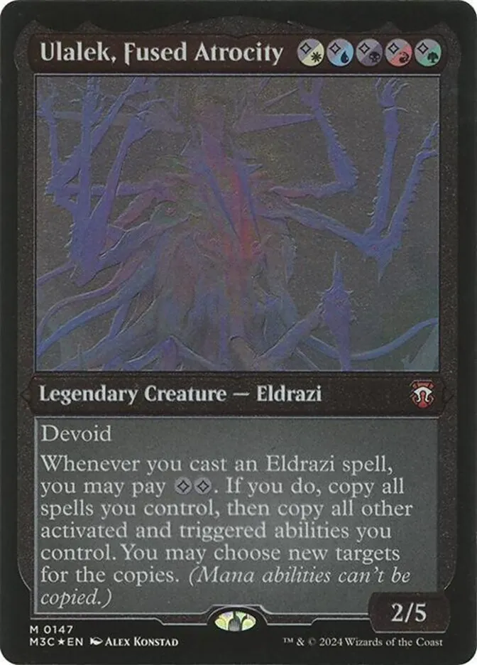 2024 Modern Horizons 3 Commander Ulalek, Fused Atrocity mythic #147 mythic card image