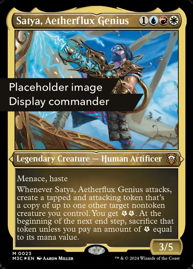 2024 Modern Horizons 3 Commander Satya, Aetherflux Genius mythic #150 mythic card image