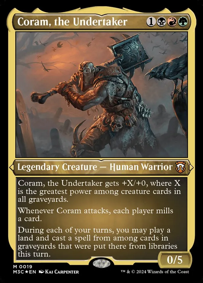 2024 Modern Horizons 3 Commander Coram, the Undertaker mythic #19 mythic card image