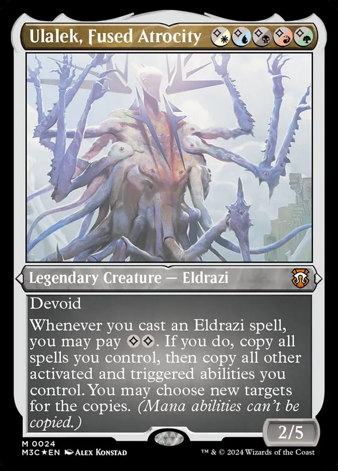 2024 Modern Horizons 3 Commander Ulalek, Fused Atrocity mythic #24 mythic card image