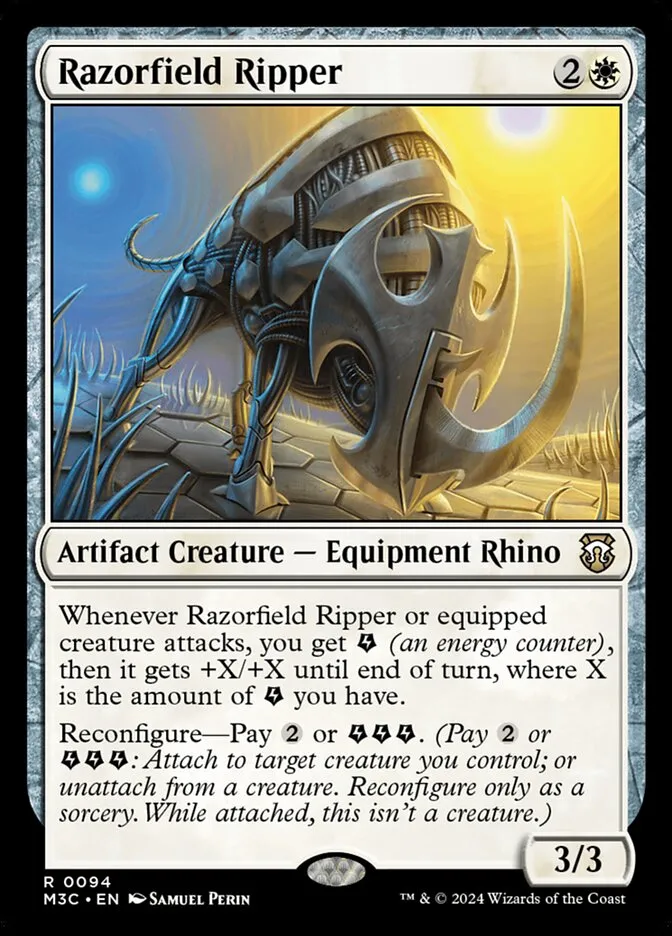 2024 Modern Horizons 3 Commander Razorfield Ripper rare #94 rare card image