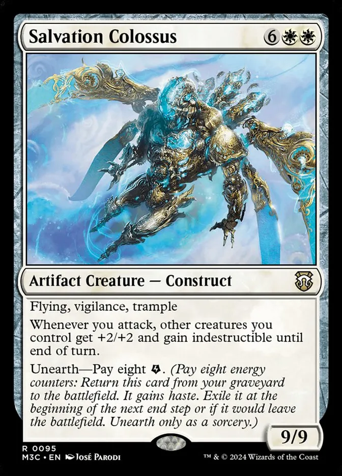 2024 Modern Horizons 3 Commander Salvation Colossus rare #95 rare card image