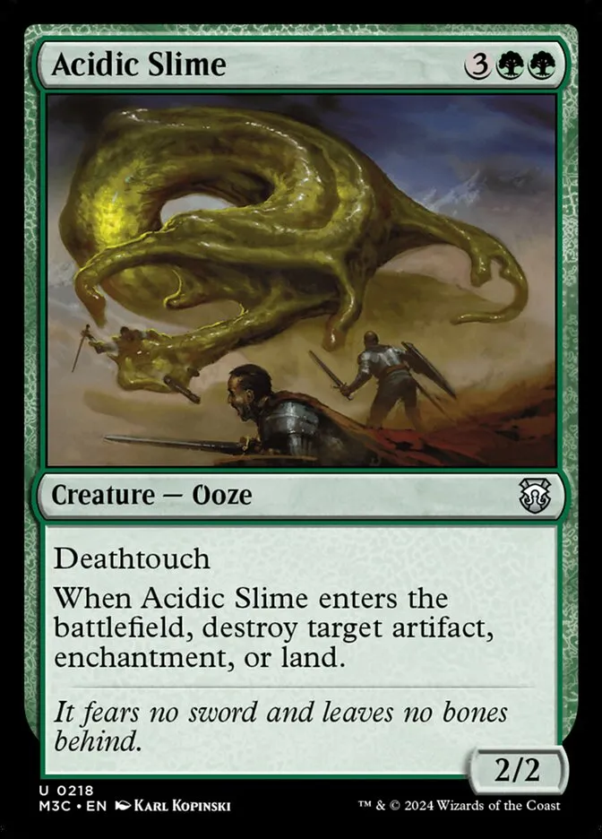2024 Modern Horizons 3 Commander Acidic Slime #218 uncommon card image