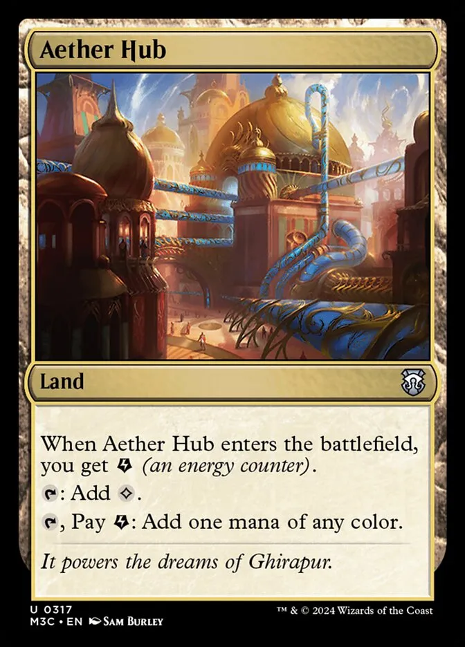2024 Modern Horizons 3 Commander Aether Hub [Foil] uncommon #317 uncommon card image