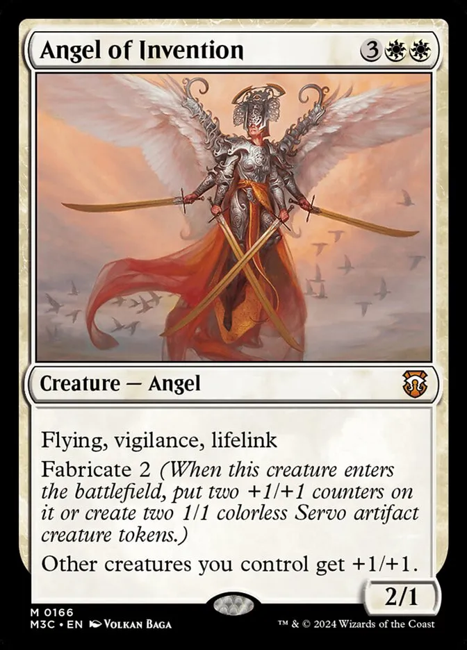 2024 Modern Horizons 3 Commander Angel of Invention #166 mythic card image