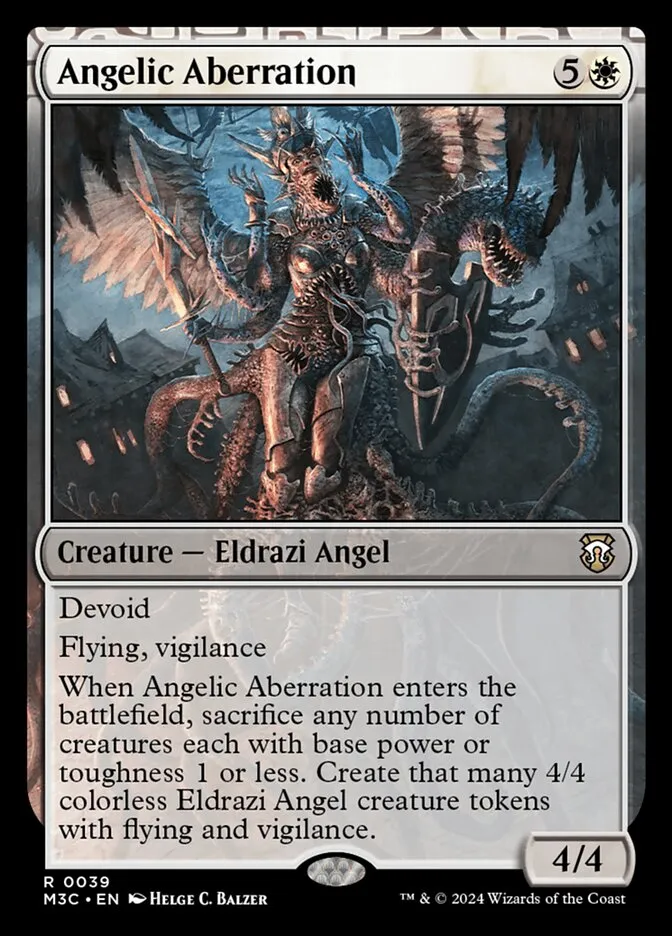 2024 Modern Horizons 3 Commander Angelic Aberration rare #39 rare card image