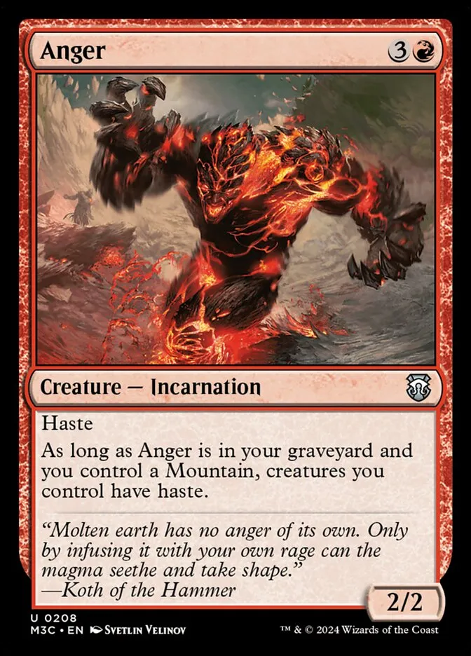 2024 Modern Horizons 3 Commander Anger #208 uncommon card image