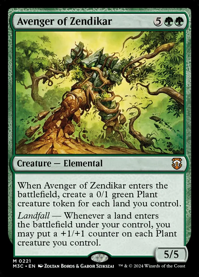 2024 Modern Horizons 3 Commander Avenger of Zendikar #221 mythic card image