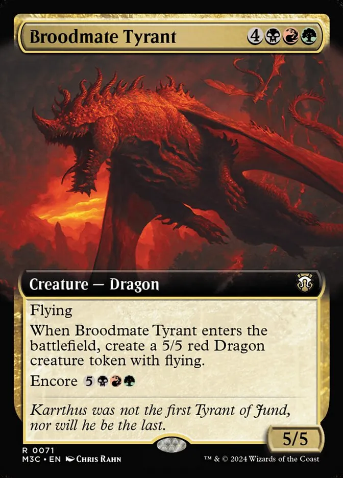 2024 Modern Horizons 3 Commander Broodmate Tyrant rare #71 rare card image