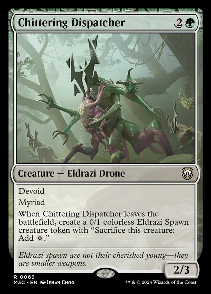 2024 Modern Horizons 3 Commander Chittering Dispatcher rare #63 rare card image