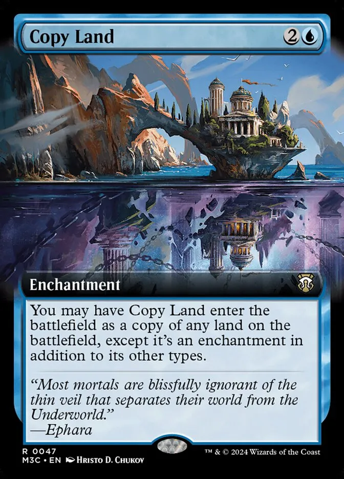 2024 Modern Horizons 3 Commander Copy Land rare #47 rare card image