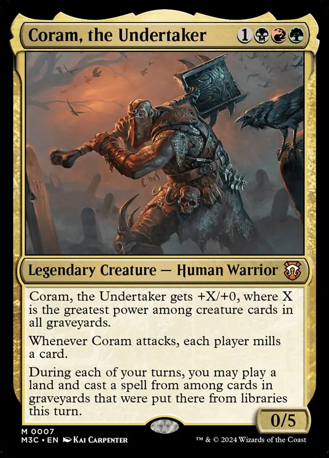 2024 Modern Horizons 3 Commander Coram, the Undertaker mythic #7 mythic card image