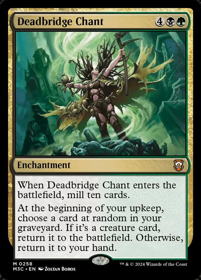 2024 Modern Horizons 3 Commander Deadbridge Chant #258 mythic card image