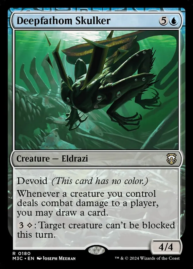 2024 Modern Horizons 3 Commander Deepfathom Skulker #180 rare card image