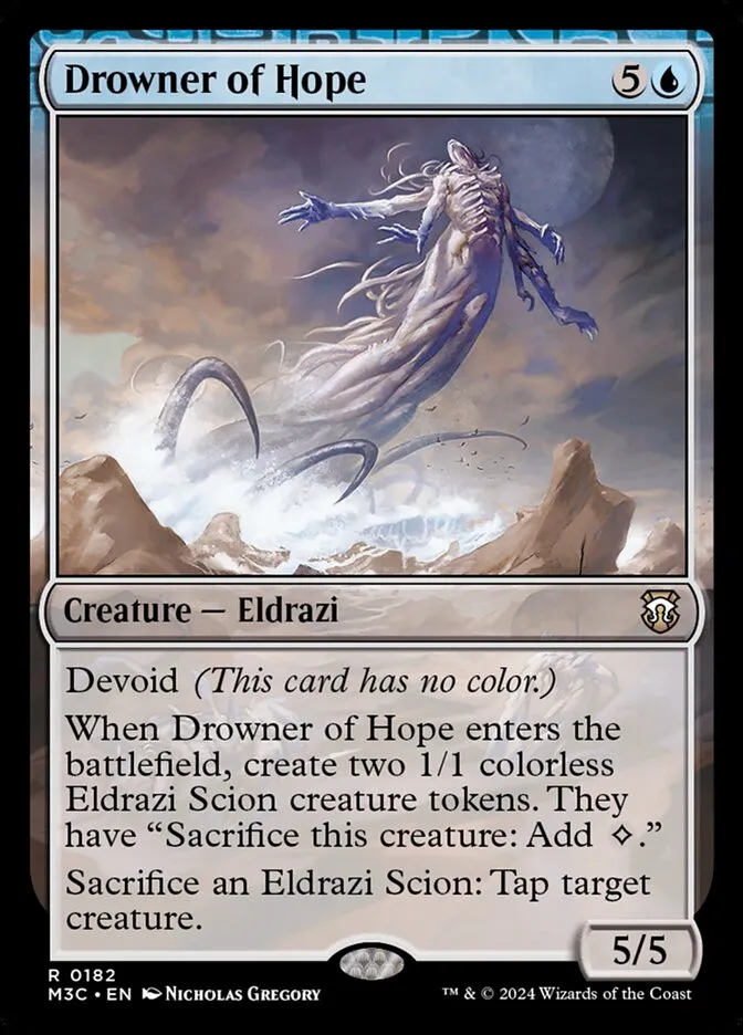 2024 Modern Horizons 3 Commander Drowner of Hope #182 rare card image