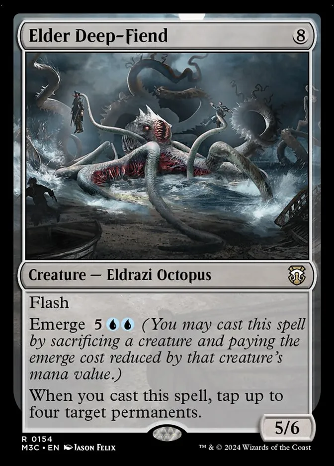 2024 Modern Horizons 3 Commander Elder Deep-Fiend #154 rare card image