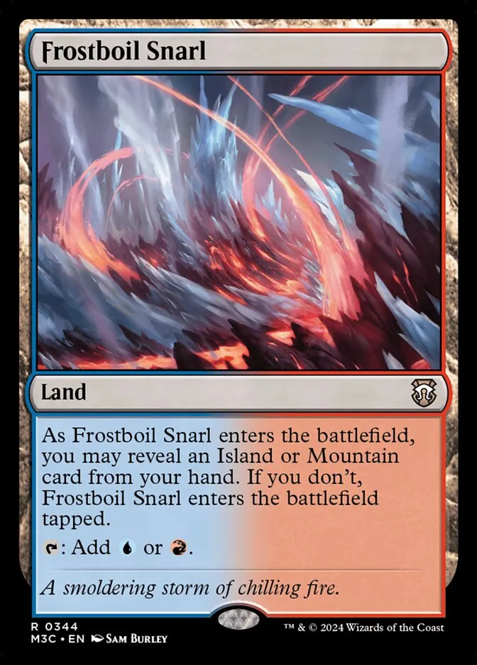 2024 Modern Horizons 3 Commander Frostboil Snarl #344 rare card image