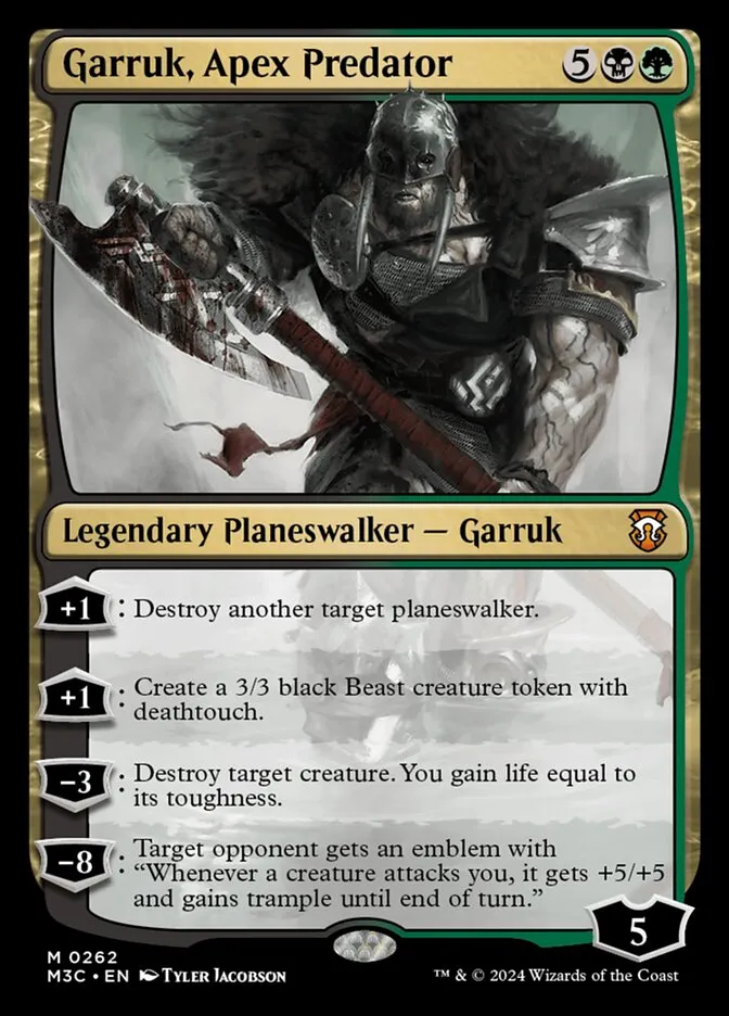 2024 Modern Horizons 3 Commander Garruk, Apex Predator #262 mythic card image