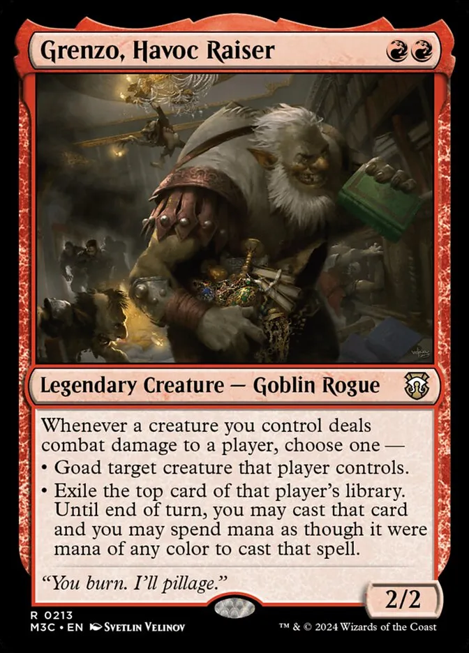 2024 Modern Horizons 3 Commander Grenzo, Havoc Raiser #213 rare card image