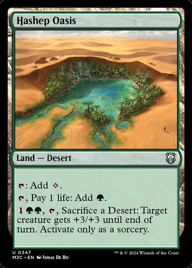 2024 Modern Horizons 3 Commander Hashep Oasis #347 uncommon card image